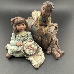 Sarah's Attic Vintage Figurine #8419 Forever Friends Love Starts With Children